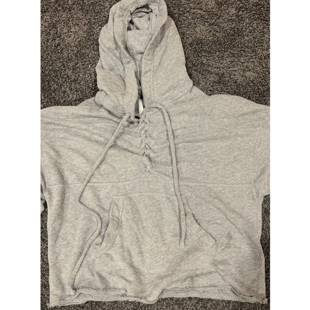 Grey Cris Cross Hollister Sweatshirt